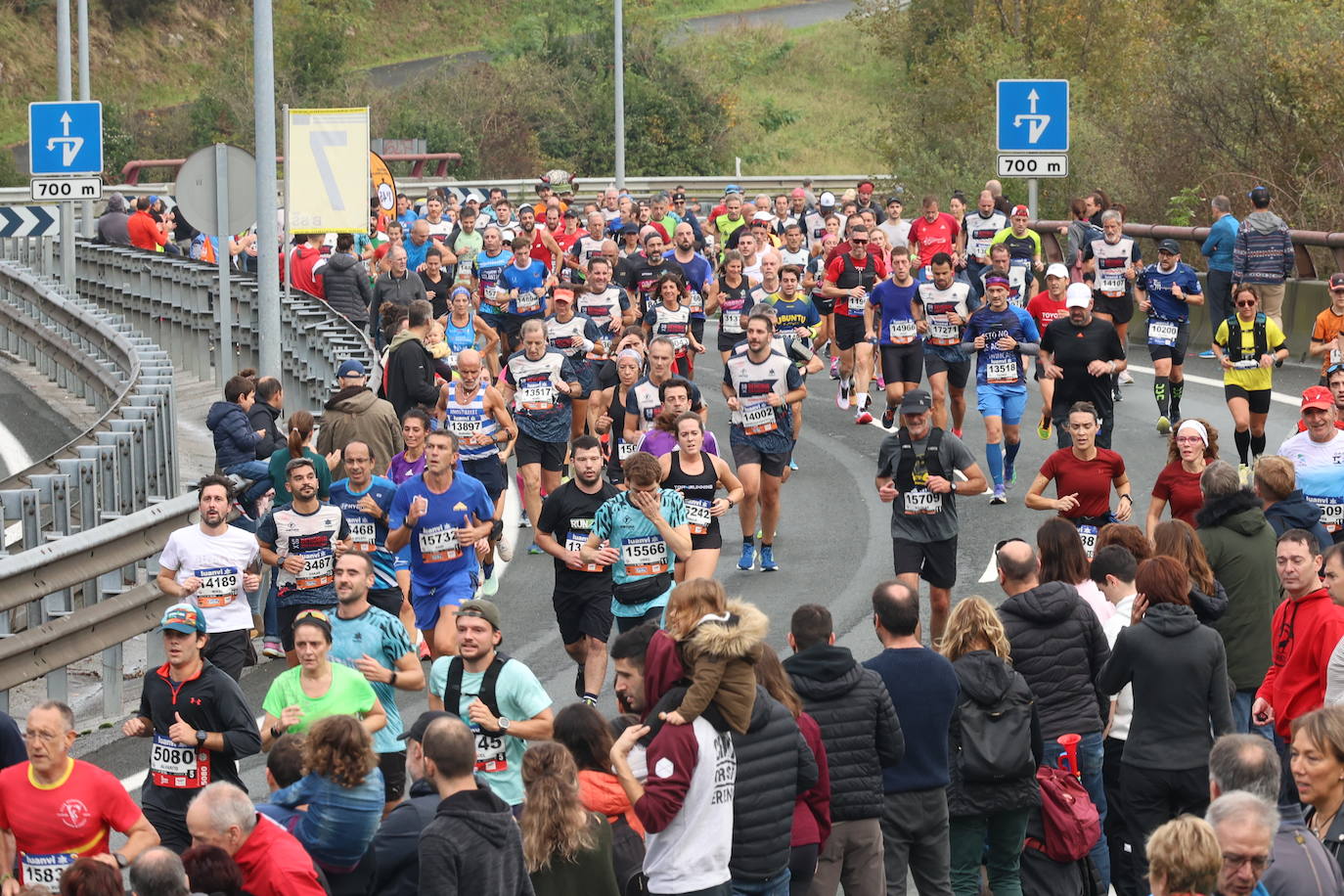 Fotos de la Behobia 2023 a su paso por Gaintxurizketa