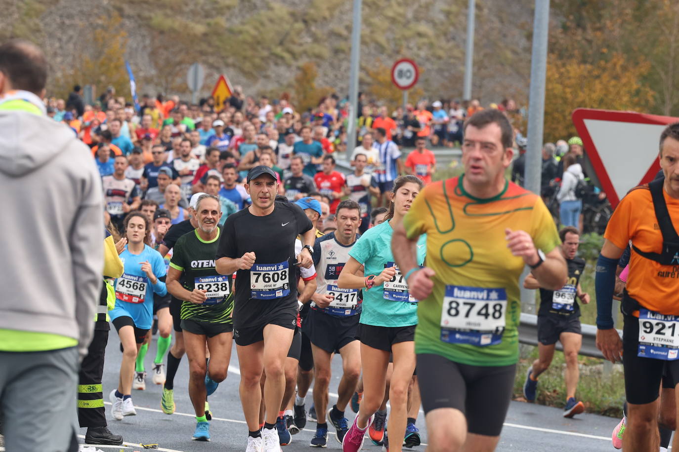 Fotos de la Behobia 2023 a su paso por Gaintxurizketa