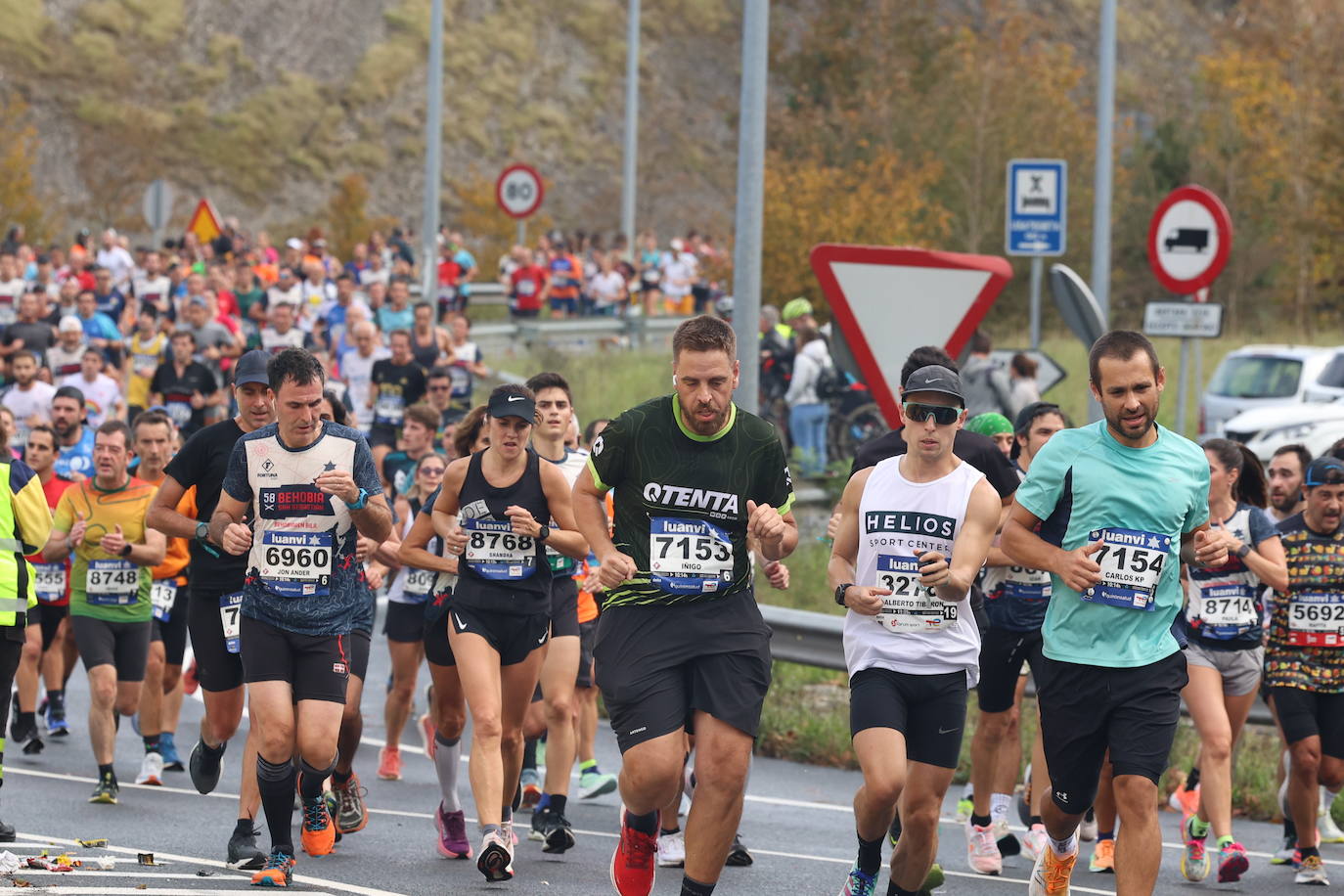 Fotos de la Behobia 2023 a su paso por Gaintxurizketa