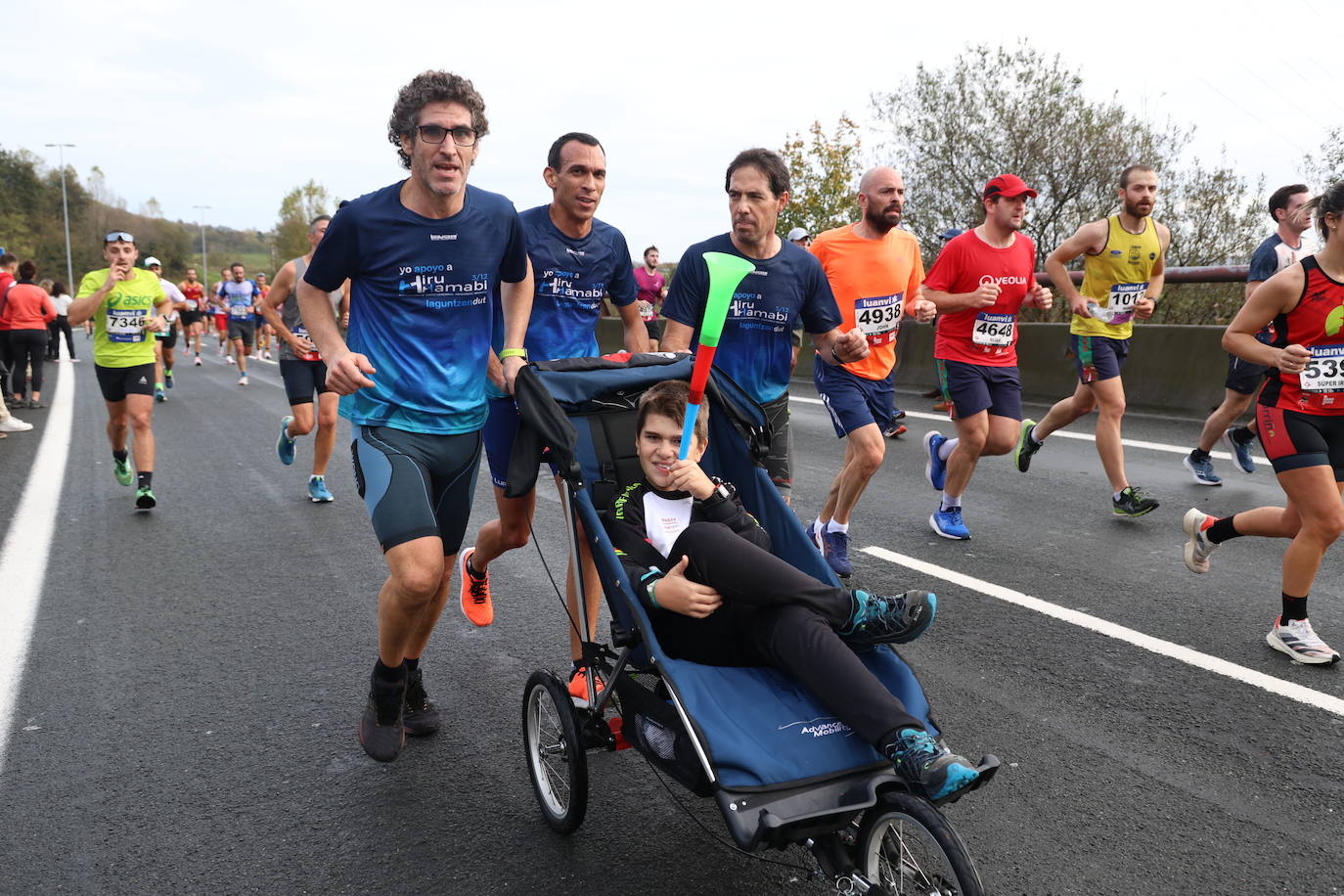 Fotos de la Behobia 2023 a su paso por Gaintxurizketa