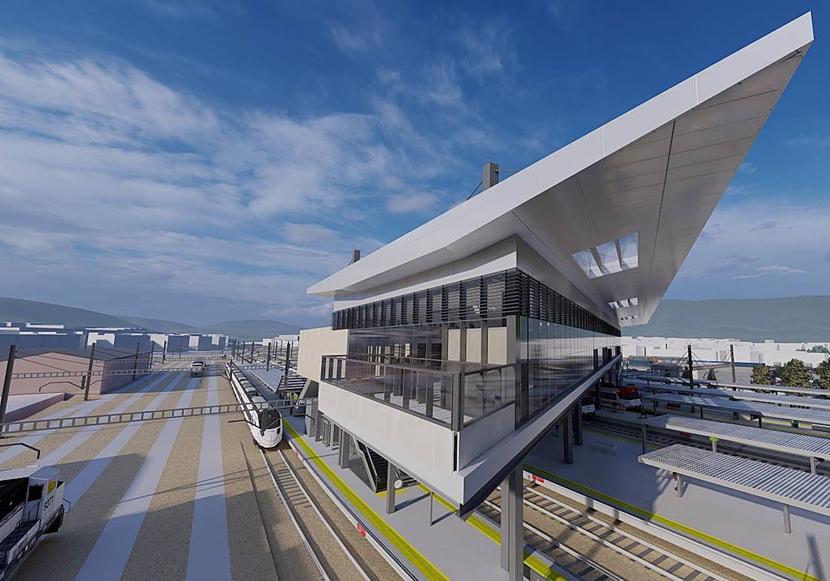 Imagen principal - Arrancan las obras de la nueva estación de Adif en Irun