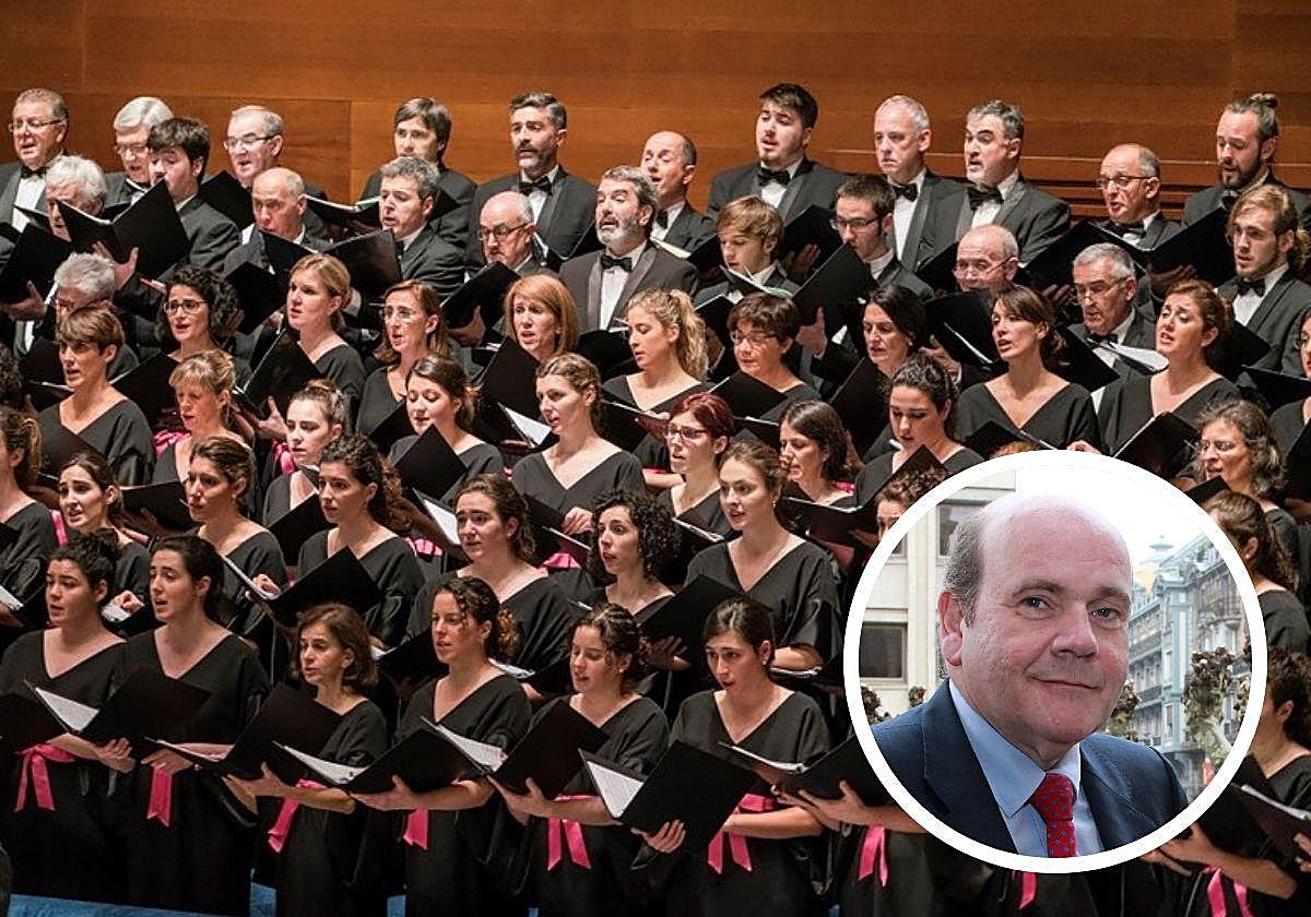 El Orfeón Donostiarra, durante una actuación. El viernes celebra su concierto de socios en el Kursaal.