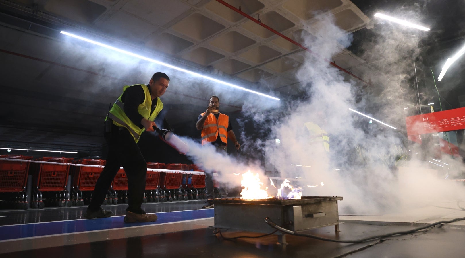 Simulacro de incendio en Garbera