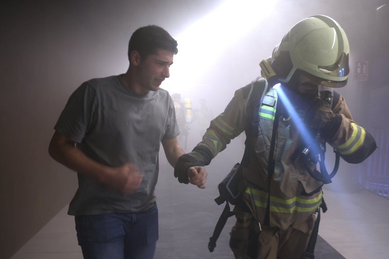 Simulacro de incendio en Garbera
