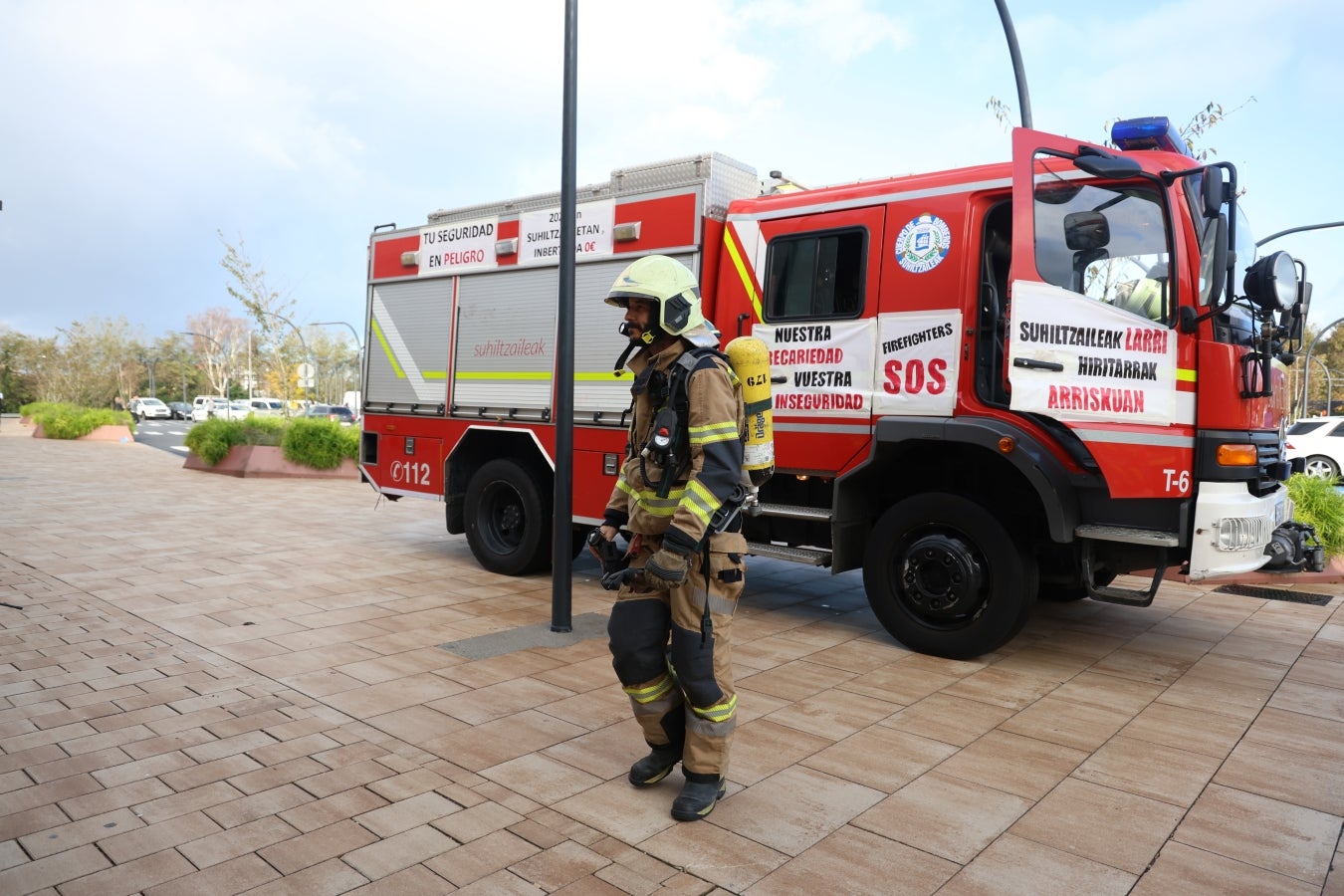 Simulacro de incendio en Garbera