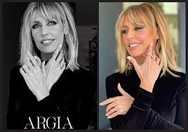 Emma García muestra anillos y pendientes de su nueva colección de joyería.