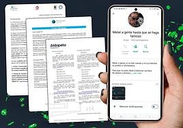 Uno de los grupos de WhatsApp denunciados y circulares enviadas por los colegios.