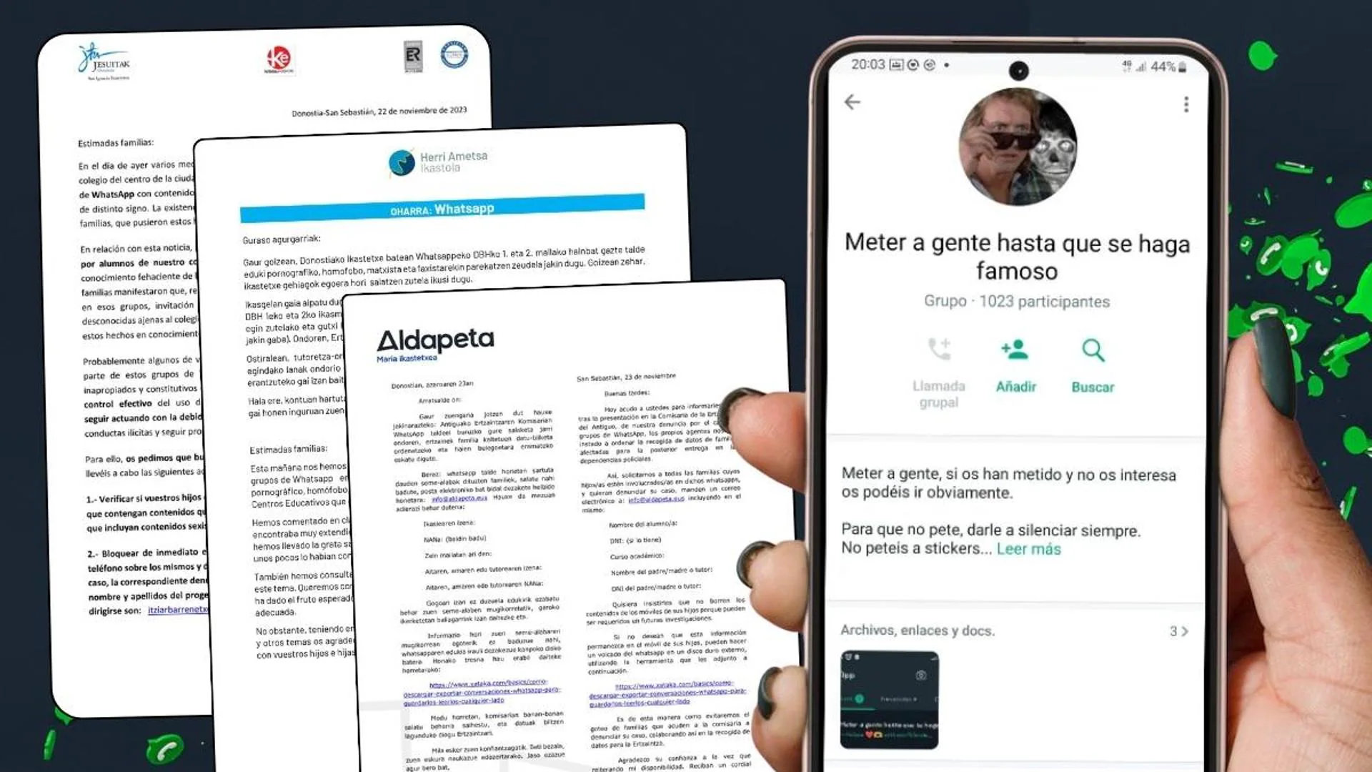 Los centros con alumnos afectados por los chats con contenido pornográfico  superan ya la decena | El Diario Vasco