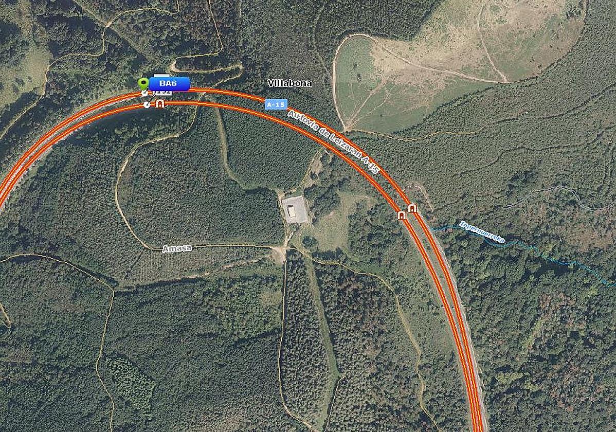 Reabren la A-15 sentido Pamplona tras un accidente ocurrido a primera hora en Villabona