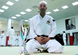 Moisés García, en el Judo Club de Anoeta.