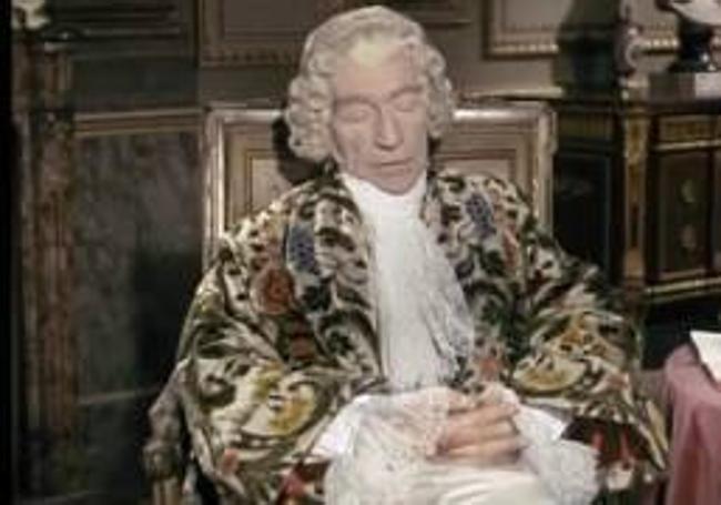 Sacha Guitry caracterizado como Talleyrand para su película sobre Napoleón Bonaparte (1955)