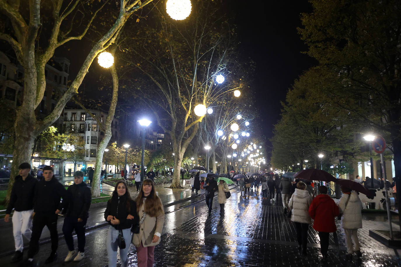 Paseo por la iluminación en Donostia