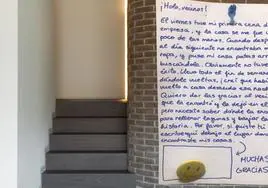 La nota publicada en un portal del barrio del Antiguo en Donostia.