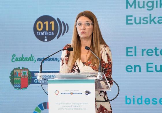 Estibaliz Olabarri, este martes en la rueda de prensa.