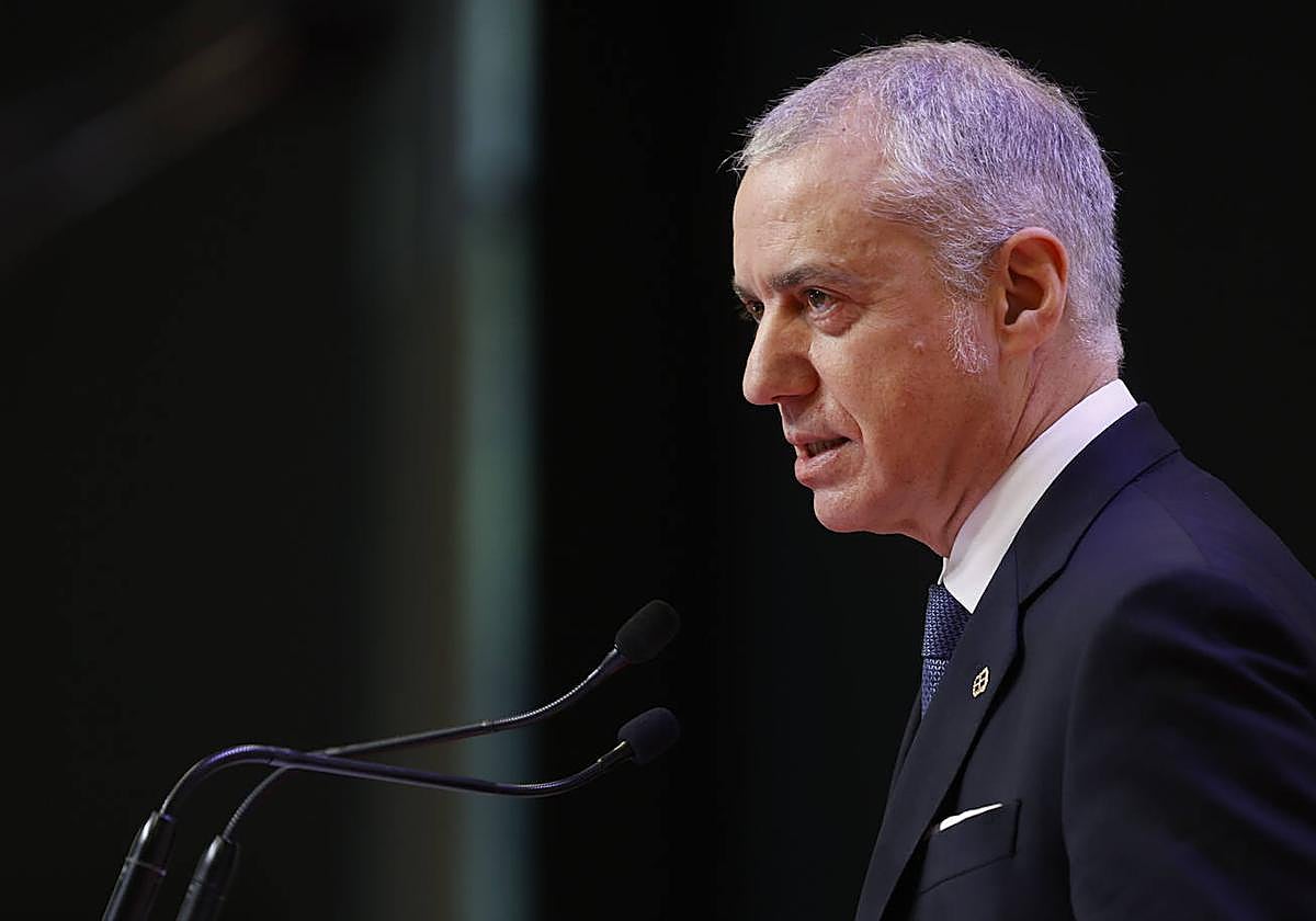 El lehendakari, Iñigo Urkullu, en un acto en Bilbao la pasada semana