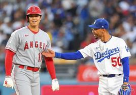 Shohei Ohtani en un enfrentamiento con su futuro equipo.