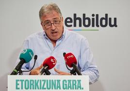 Joseba Asiron este miércoles en rueda de prensa.