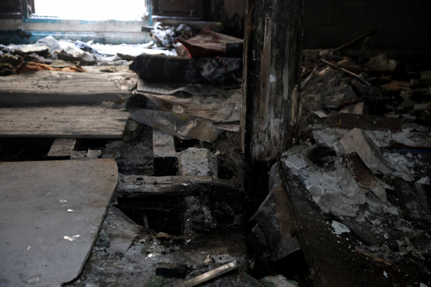 Así quedaron las viviendas de la calle 31 de Agosto afectadas por el fuego