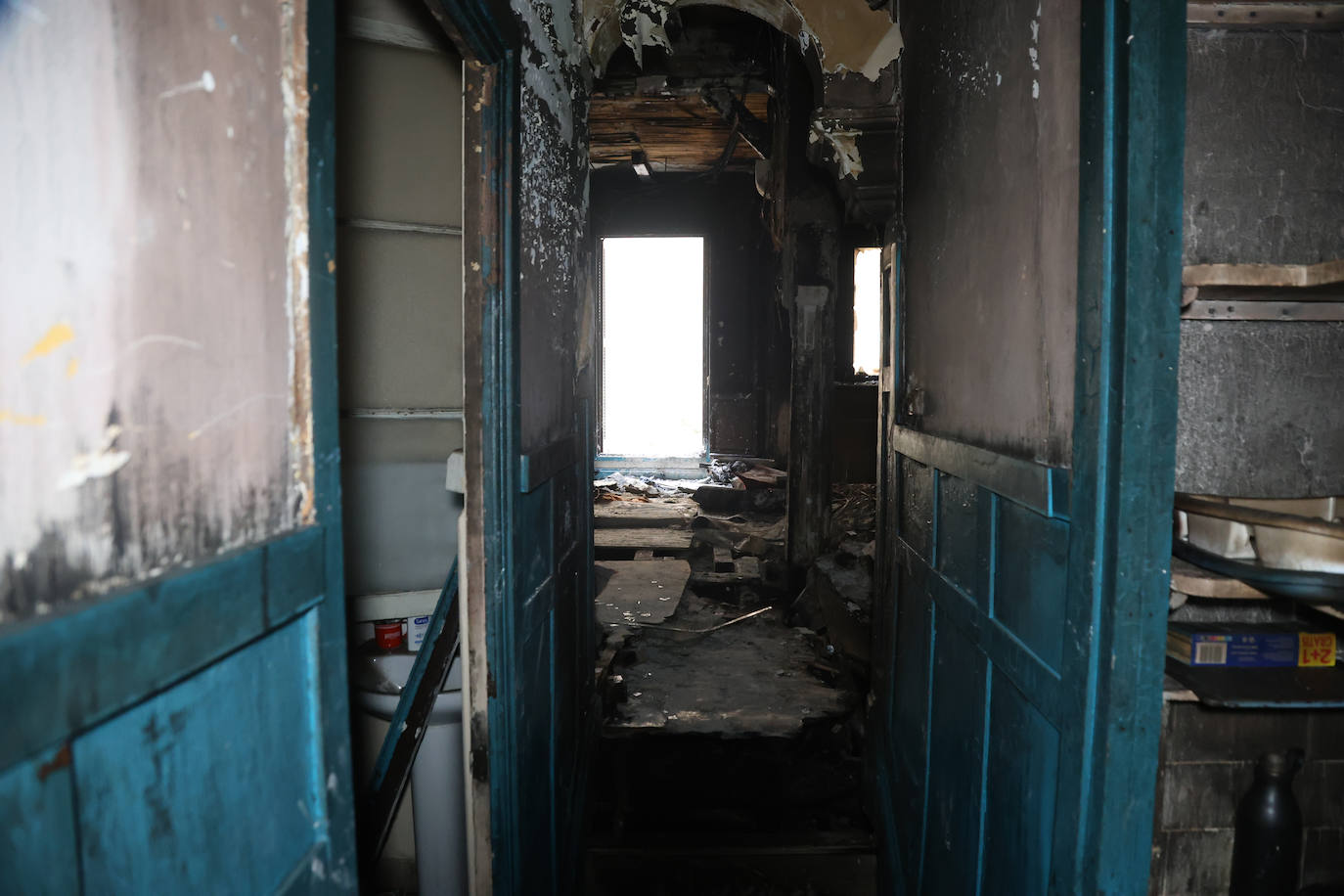 Así quedaron las viviendas de la calle 31 de Agosto afectadas por el fuego