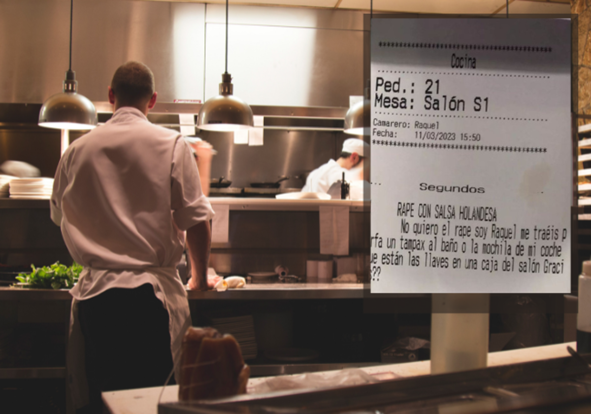 La nota de la camarera a sus compañeros de restaurante