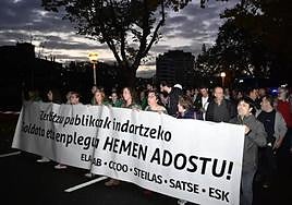 Manifestación celebrada el pasado 25 de octubre en Donostia.