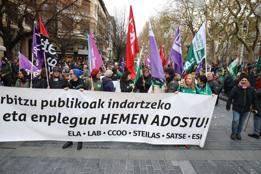 Manifestación con motivo de la huelga del sector público