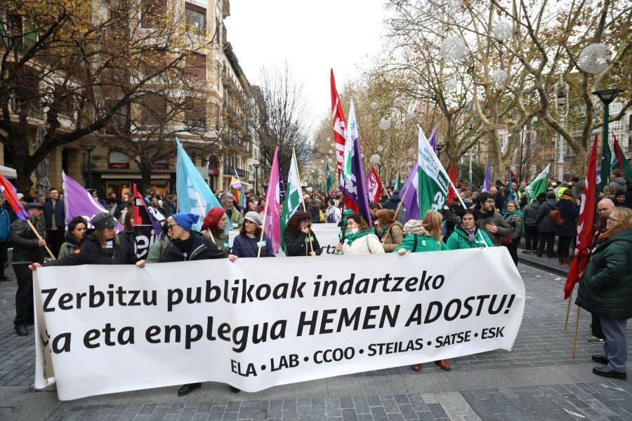Manifestación con motivo de la huelga del sector público