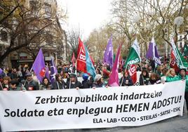 Manifestación con motivo de la huelga del sector público