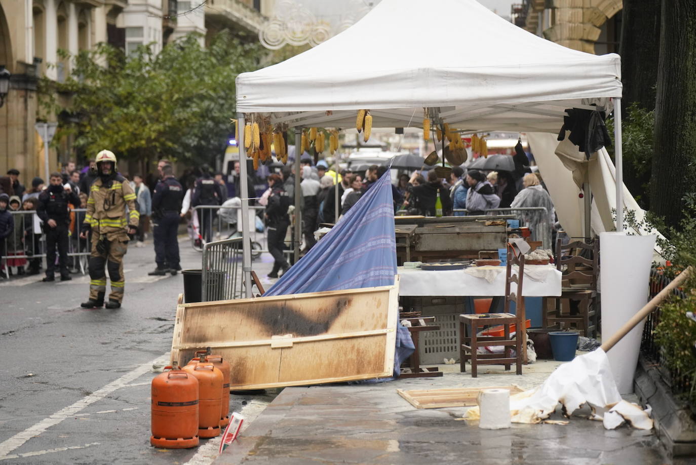 Susto en la Plaza Gipuzkoa de Donostia