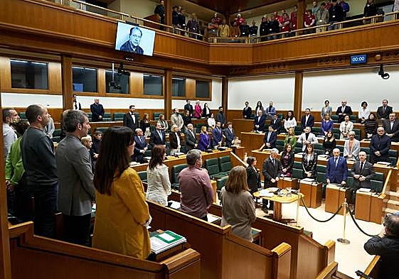 Pleno reciente del Parlamento Vasco.