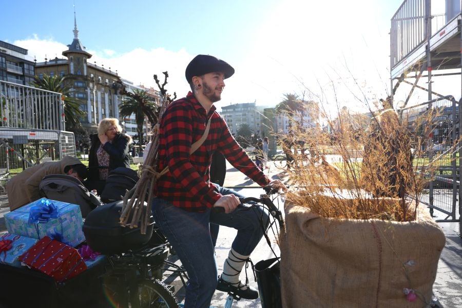 Olentzero y Mari Domingi en Donostia