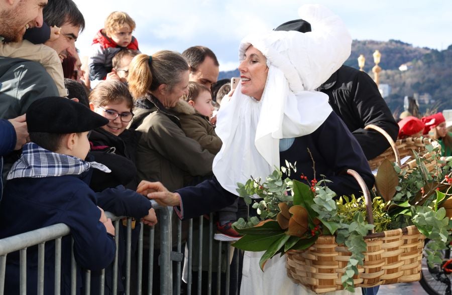 Olentzero y Mari Domingi en Donostia