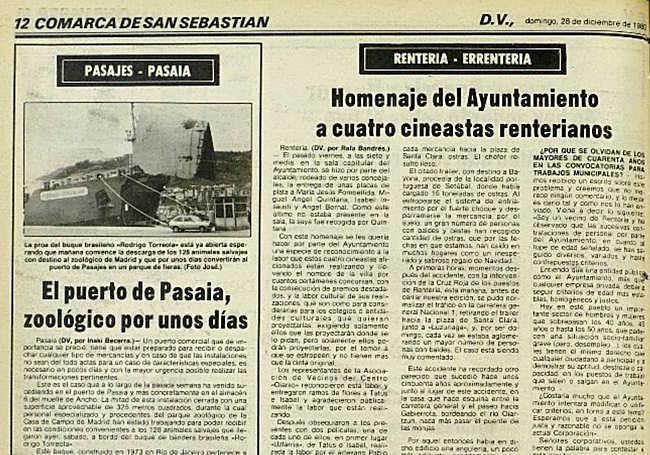 Página publicada por DV el 28 de diciembre de 1980.