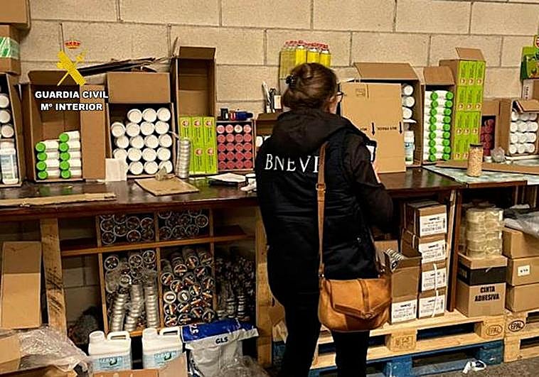 Material incautado a los detenidos