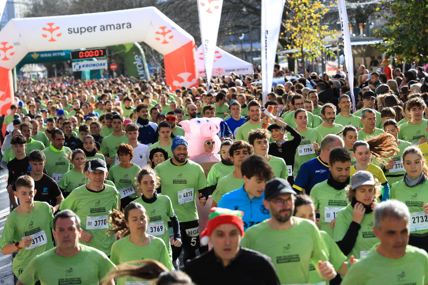 Las mejores imágenes de la San Silvestre de Donostia