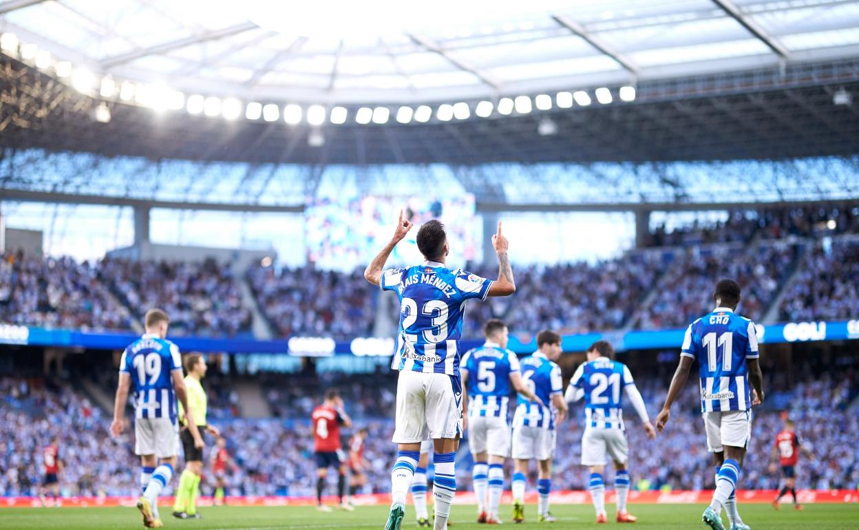 Brais Mendez, ante Osasuna. 
