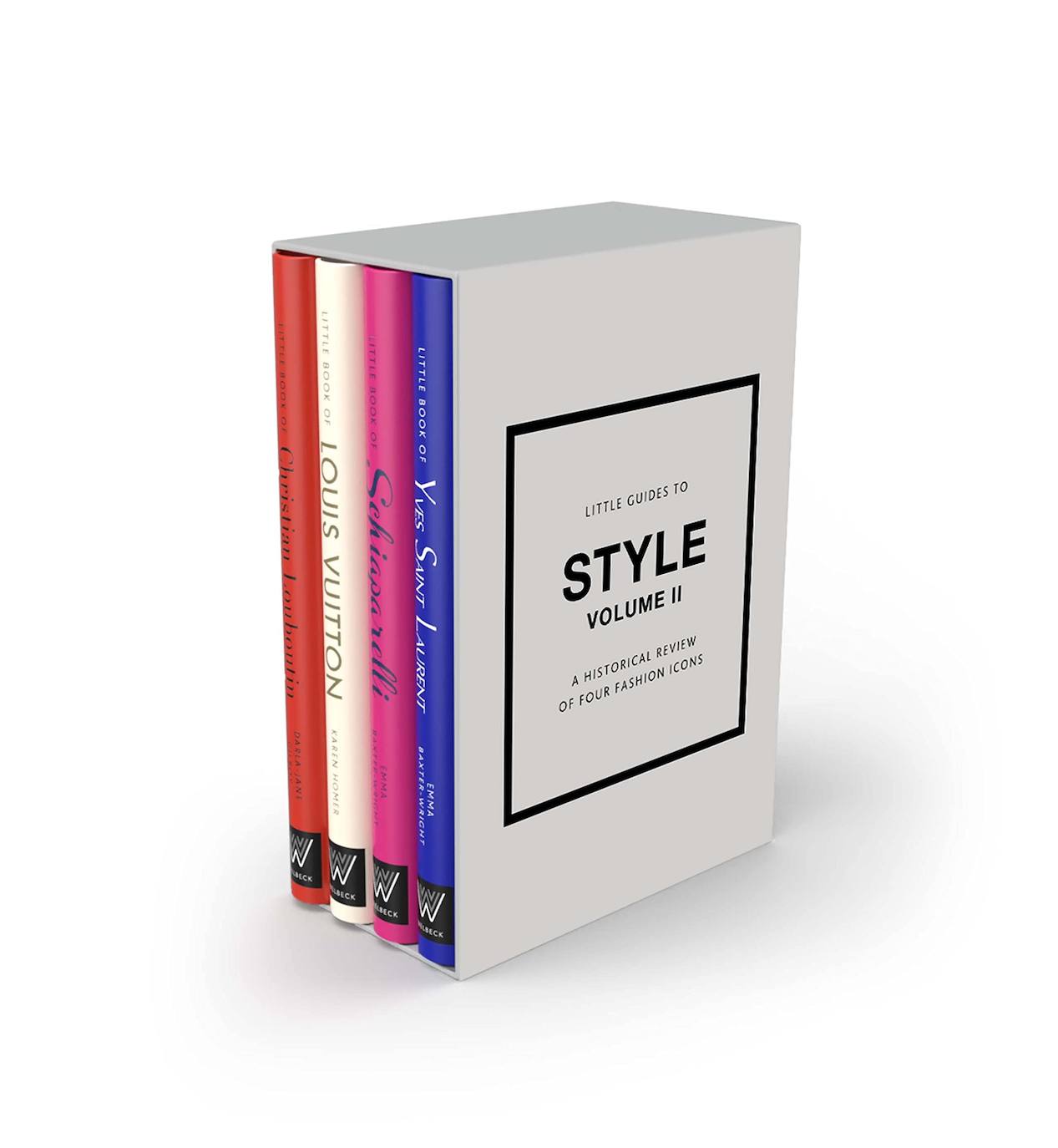 «Little guides to style. A historical review of four fashion icons II». En este segundo volumen descubrimos la historia detrás de la suela roja del 'Little Book of Louboutin', el proceso de creación de los bolsos más icónicos de la historia de la mano de Louis Vuitton, la artesanía tras el andrógino 'Le Smoking' de Yves Saint Laurent y la exquisita alta costura de Schiaparelli