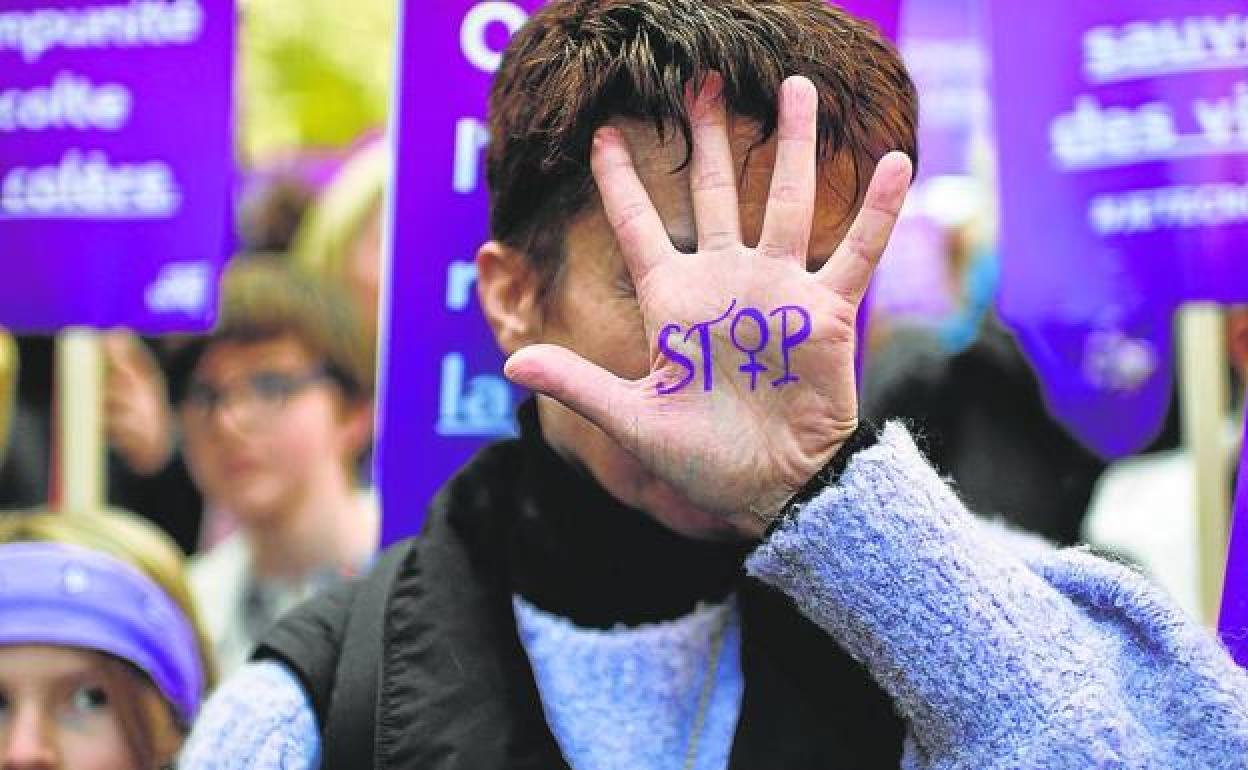 Imagen de una protesta contra la violencia machista.