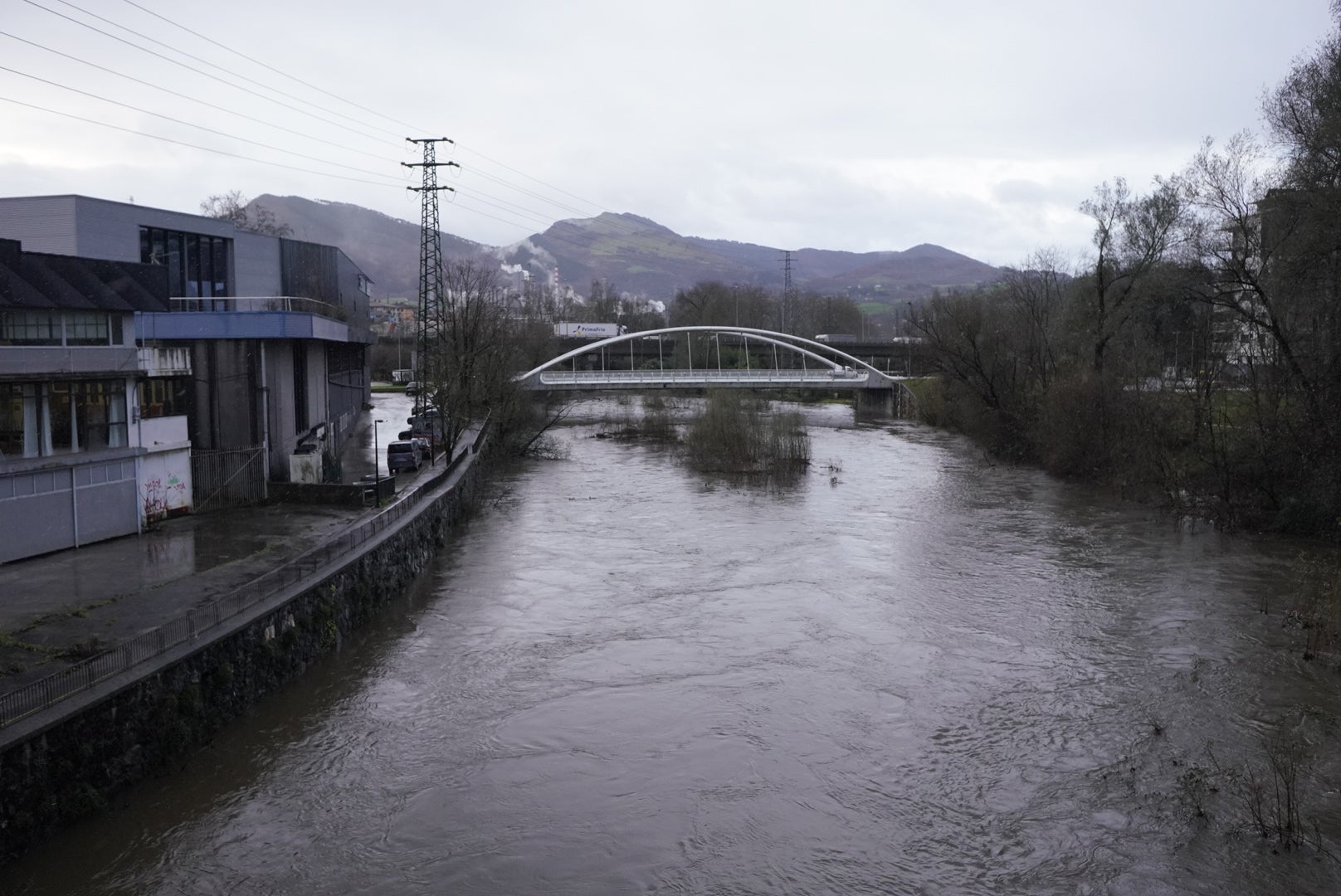 Crecida del Urumea a su paso por Hernani