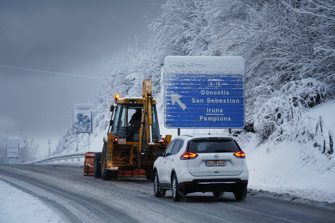 Fotos: Berastegi, bajo un manto de nieve