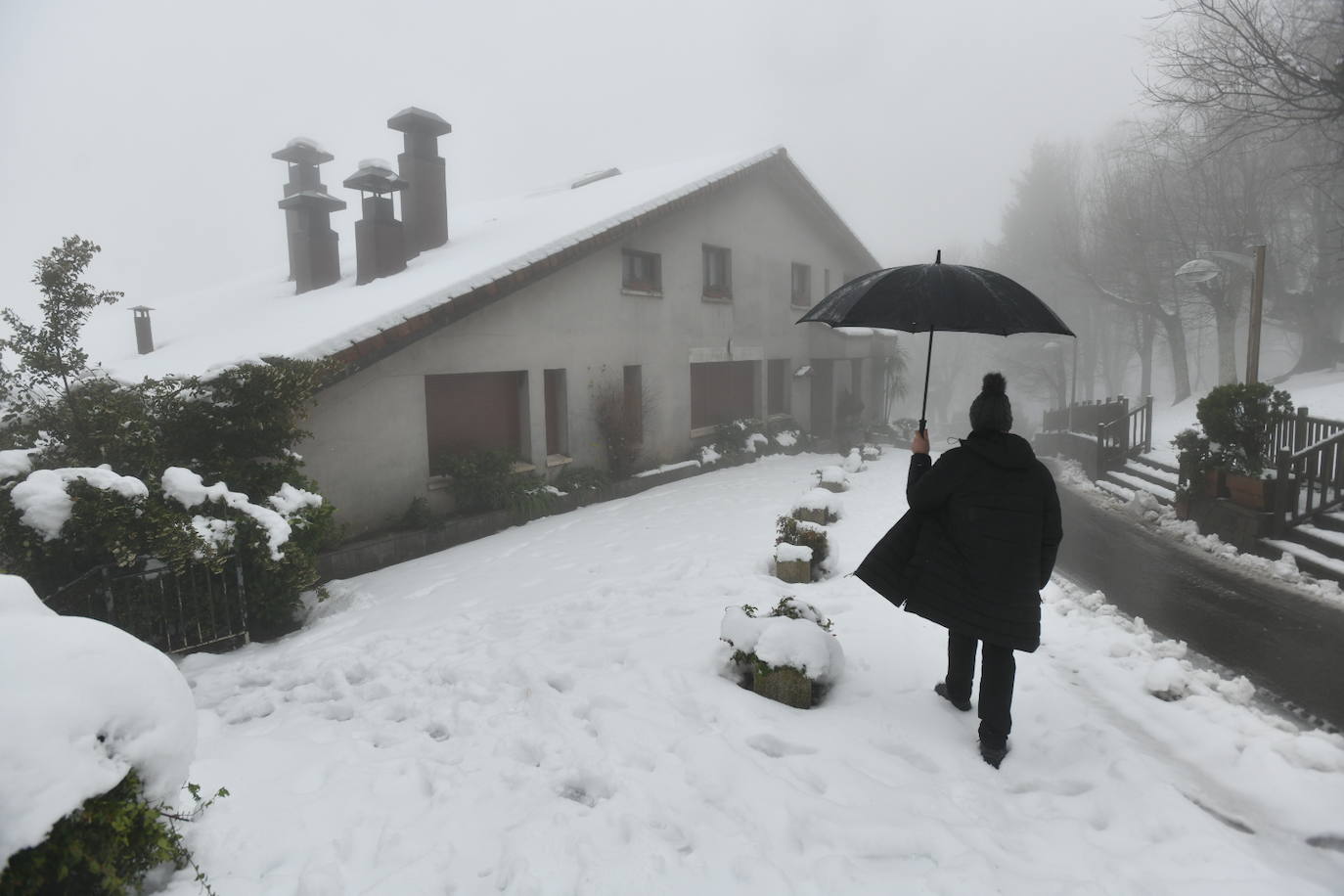 Nieve en el Alto de Arrate