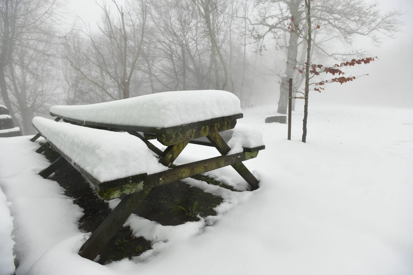 Nieve en el Alto de Arrate. 