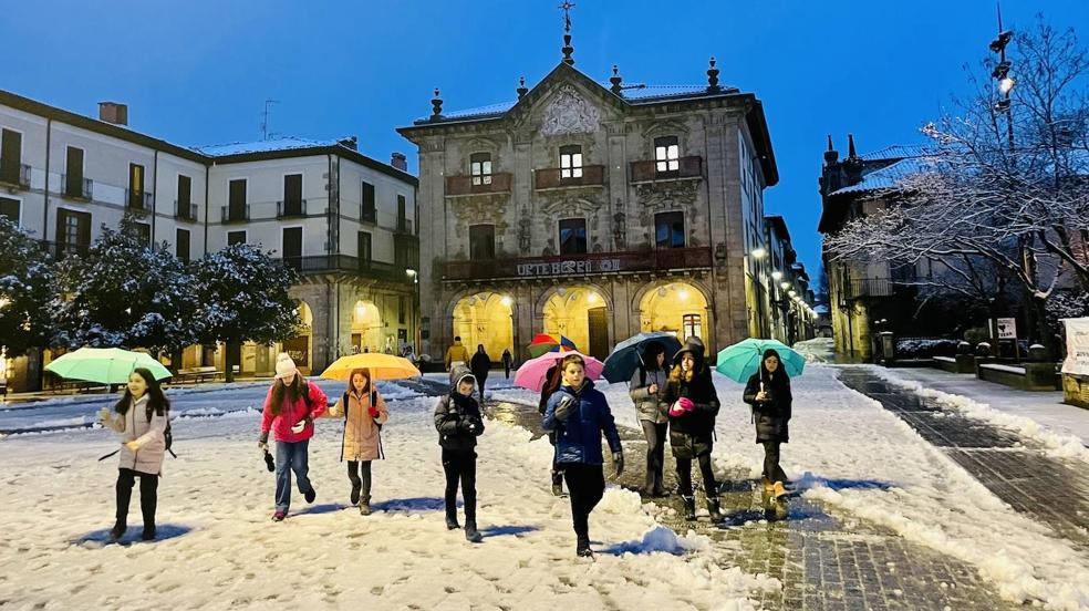 Las postales que deja la nieve en Gipuzkoa