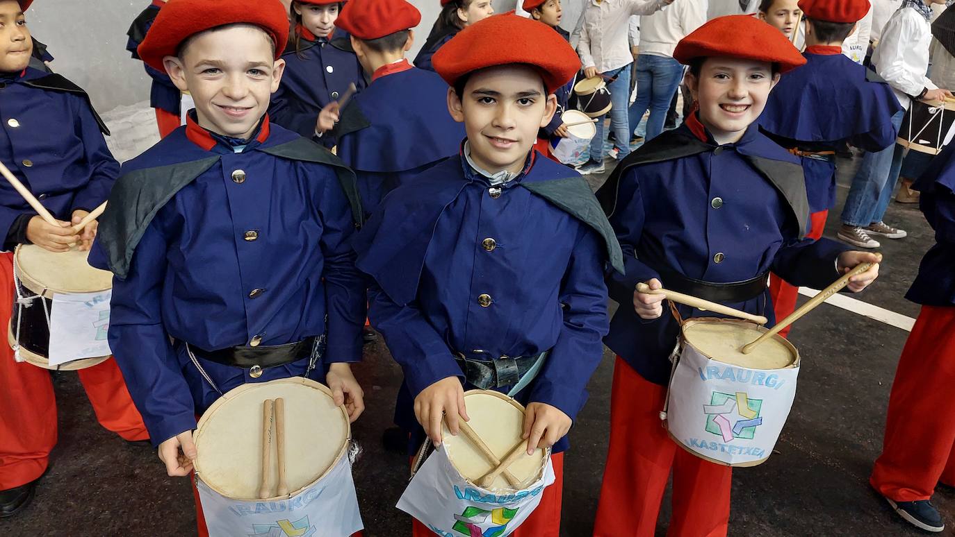 Uno de los ensayos de la tamborrada infantil.