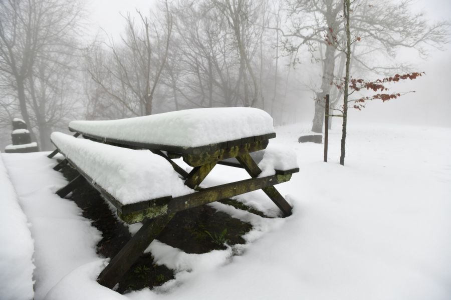 Fotos: El alto de Arrate, cubierto de nieve