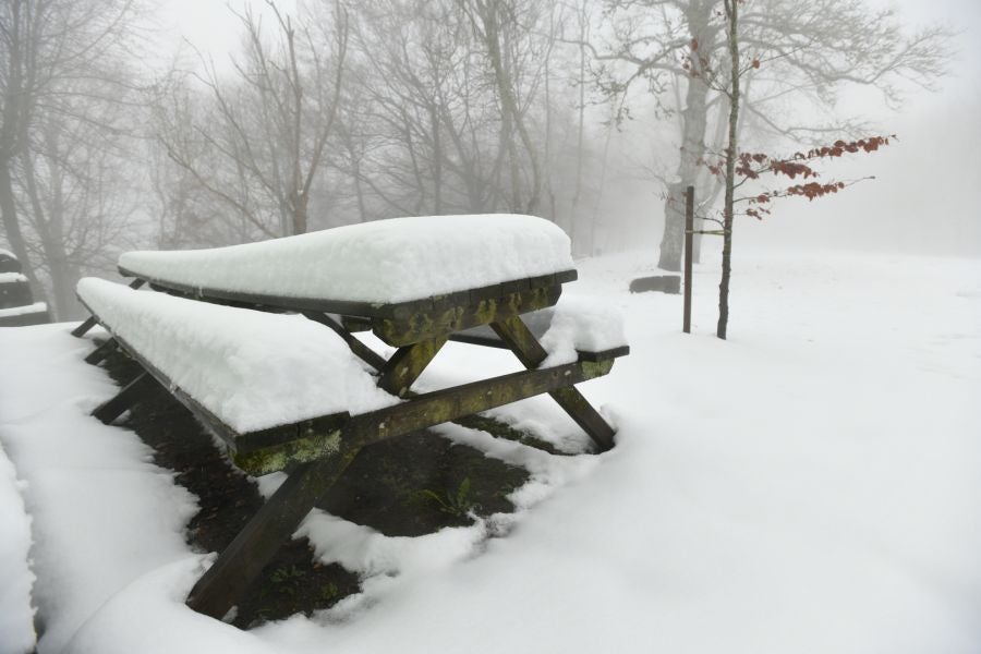 Fotos: El alto de Arrate, cubierto de nieve