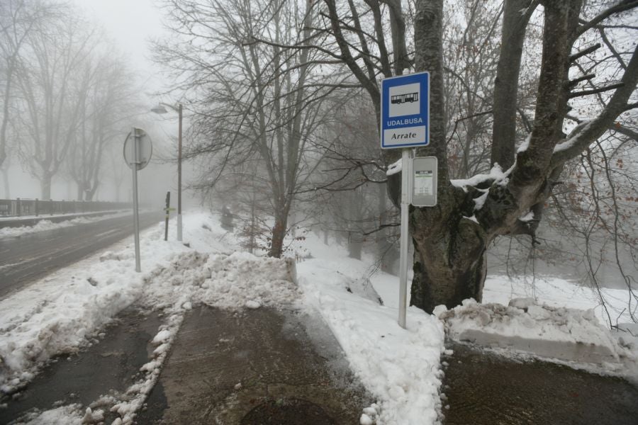 Fotos: El alto de Arrate, cubierto de nieve