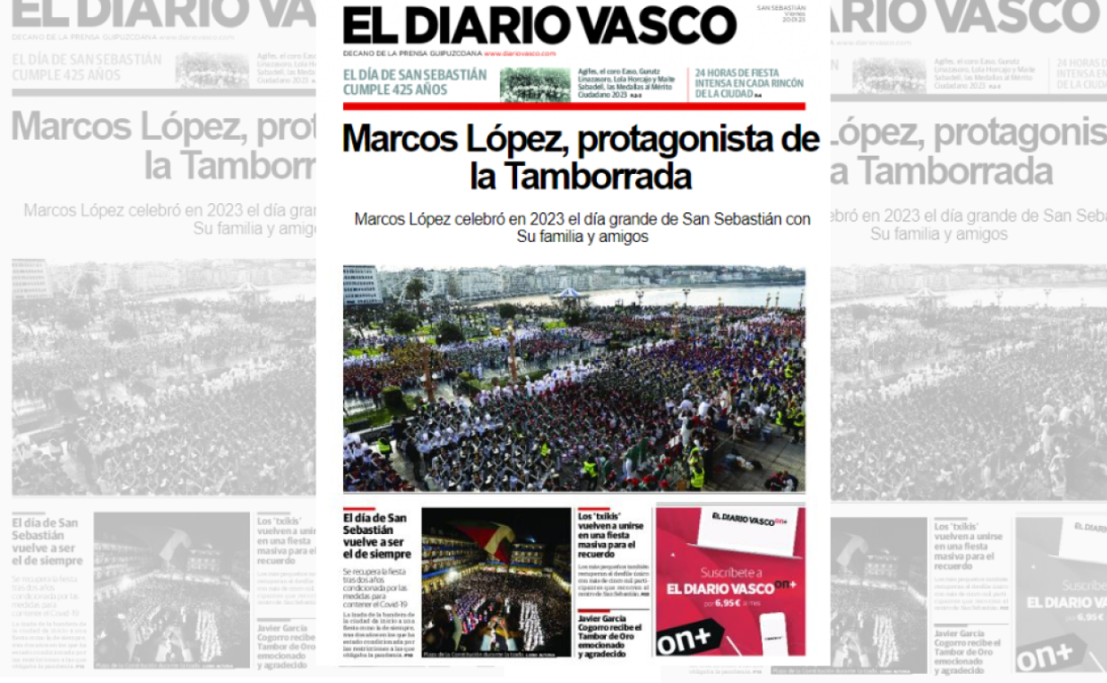 Tu portada de recuerdo de la Tamborrada