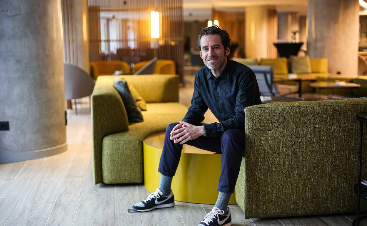 Borja Sémper en el hotel de Donostia donde se desarrolló este sábado la primera edición de la Escuela Gregorio Ordóñez. 