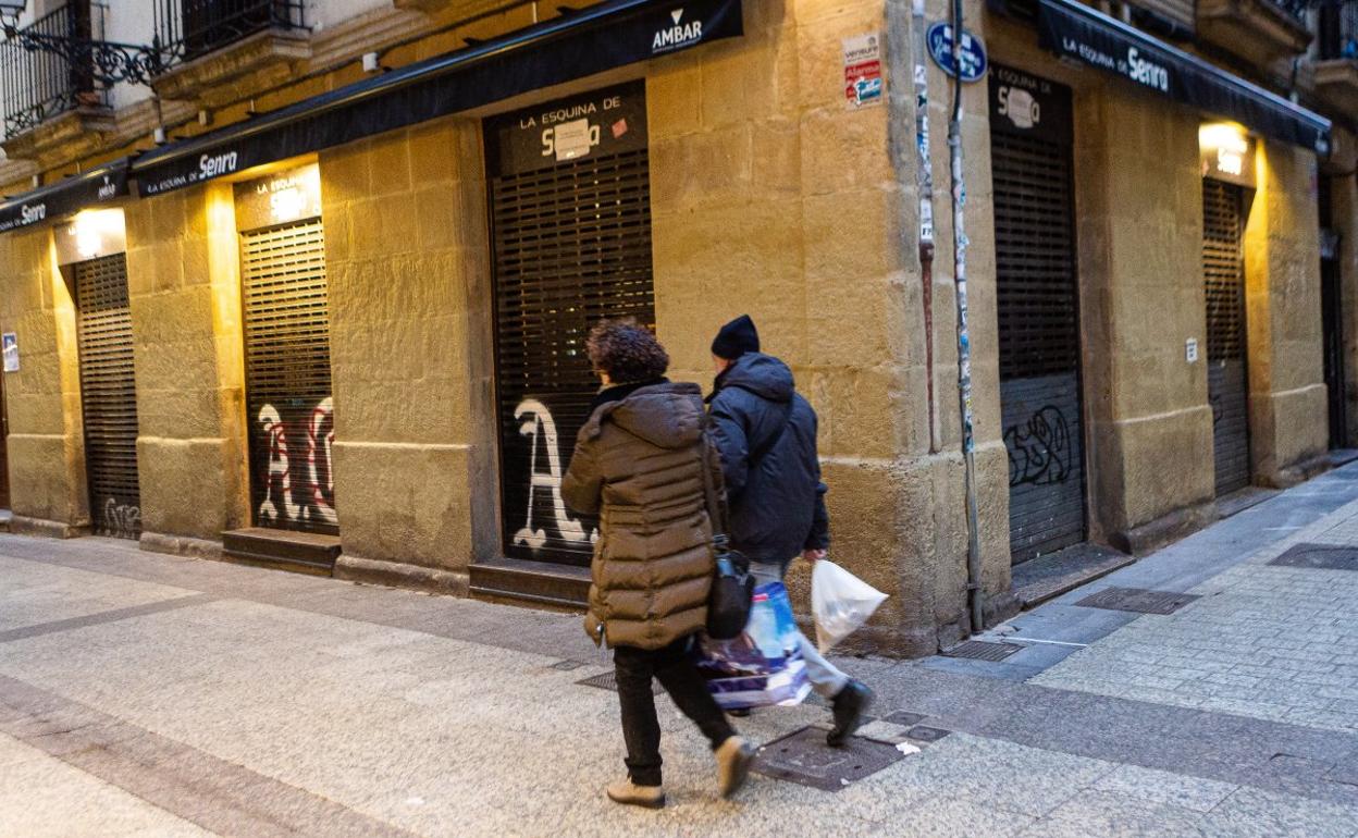 La Esquina de Senra, cerrada desde finales de enero. 